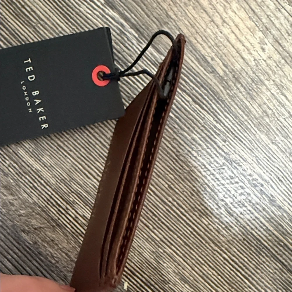 Ted Baker Rich Brown Leather Card Holder